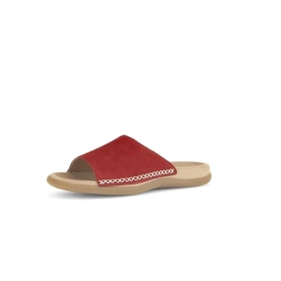 Abbildung von Gabor Damen Pantoletten Frauen Slipper Best Fitting Slides Slip ons Backless Mules Gartenschuhe Sommerschuhe Rubin 39 EU 6 UK