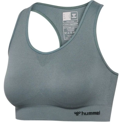 Abbildung von Hummel Seamless Sportbh mit mittlerer Stützkraft, Damen, Größe: 38, Balsam green