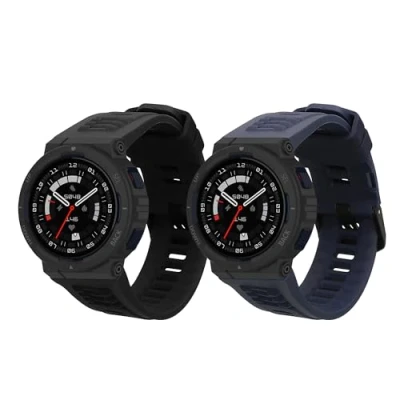 Abbildung von kwmobile 2X Sportarmband kompatibel mit Amazfit Active Edge (A2212) Armband Fitnesstracker Band Set aus TPU Silikon