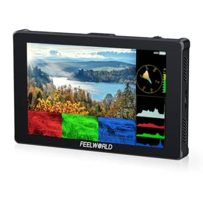 Abbildung von FEELWORLD F7 Plus Kamera feldmonitor 7 Zoll 1200Nit Touchscreen DSLR Monitor mit 4K 60Hz HDMI2.0 3DLUT HDR Wellenform,NP F970 Externe Installation