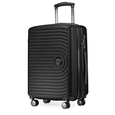 Abbildung von Hauptstadtkoffer Hartschalen Trolley &quot;Mitte, schwarz, 55 cm&quot;, 4 Rollen, Koffer Handgepäck TSA Schloss Volumenerweiterung