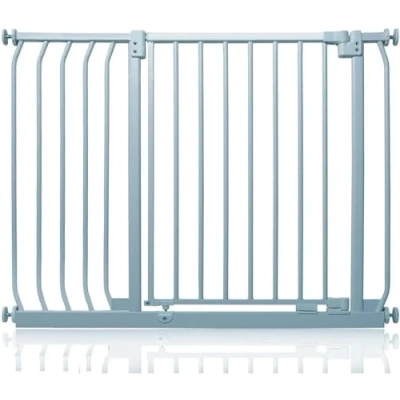 Abbildung von Safetots Elite Sicherheitsschutzgitter, 98cm 107cm, Mattgrau, Treppenschutzgitter mit Druckmontage, Sicherheitsbarriere, Einfache Installation