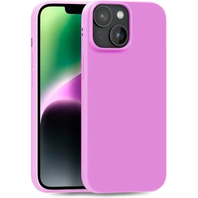 Abbildung von MyGadget Hülle kompatibel mit iPhone 14 robuste Silikon Schutzhülle TPU Case Slim Silikonhülle Back Cover Ultra Kratzfest Handyhülle matt Lila Hell