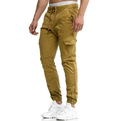 Abbildung von Indicode Herren Levy Cargohose aus Baumwolle mit 6 Taschen Cargo Chino Hose Männer Amber XXL