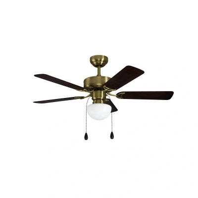 Abbildung von Eglo 35075 Deckenventilator CADIZ 1X40W/E27 H:46,1cm Ø:106,6cm Walnuss mit Zugschalter