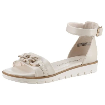 Abbildung von Marco Tozzi Riemensandalette, Damen, Größe: 39, Cream Schuhe
