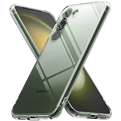Abbildung von Ringke Fusion Kompatibel mit Samsung Galaxy S23 5G (2023) Hülle Transparent Dünn Weiche Silikon Rahmen Case Band Löcher Clear