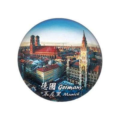 Abbildung von 3D München Deutschland Kühlschrank Kühlschrankmagnet Kristallglas Magnet Tourist Travel Souvenir Sammlung Geschenk Magnetische Aufkleber Home Küche Dekoration