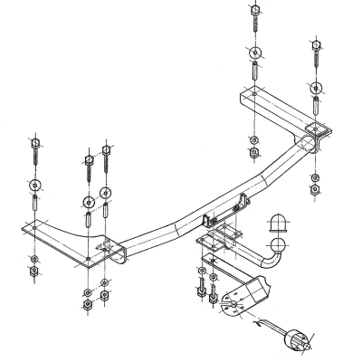 Abbildung von Abschleppstange STEINHOF STO216 Opel Vectra