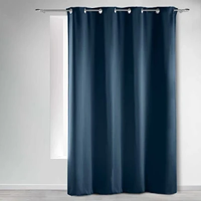Abbildung von Douceur d&#039;Intérieur, Ösenvorhang, 135 x 240 cm, Blickdicht, Marineblau