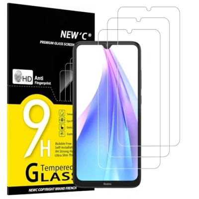 Abbildung von NEW&#039;C 3 Stück, Panzer Schutz Glas für Xiaomi Redmi Note 8T, Frei von Kratzern, 9H Härte, HD Displayschutzfolie, 0.33mm Ultra klar, Ultrabeständig