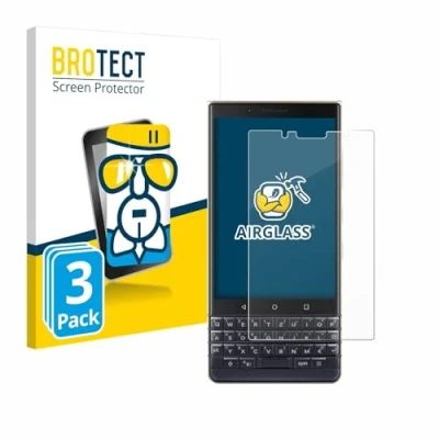 Abbildung von BROTECT Schutzglas für BlackBerry Key2 LE (3 Stück) Schutzfolie Panzer Folie Glas [Extrem Kratzfest 9H, Anti Fingerprint, Ultra Transparent]