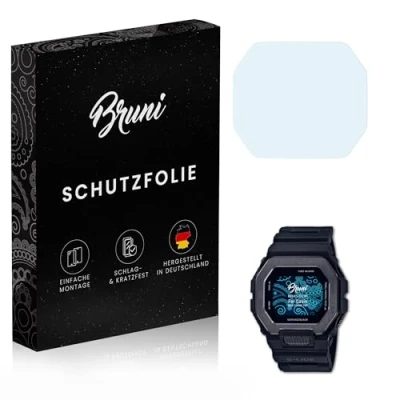 Abbildung von Bruni Schutzfolie kompatibel mit Casio GBX 100NS 1ER Folie, glasklare Displayschutzfolie (2X)