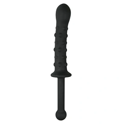 Abbildung von «The Handler» schwarzer Noppen Dildo mit Handgriff (1 Stück) 1 St