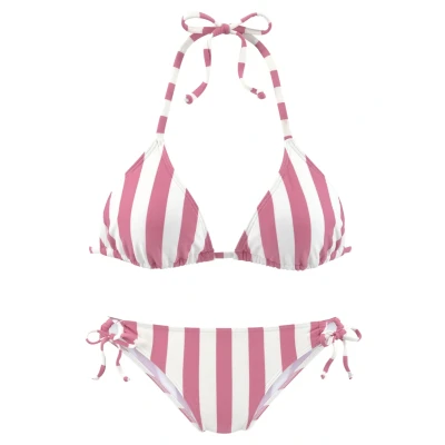 Abbildung von Venice Beach Triangel 2 SET Bikini, Damen, Größe: 32xA/B, Rosa / weiß