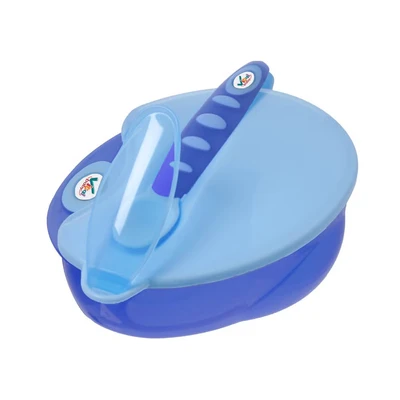 Abbildung von Vital Baby Babyflasche Babys erstes Tellerset mit Deckel und Löffel ab 4 Monaten