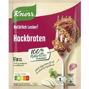 Abbildung von Knorr Fix Würzmischung Natürlich Lecker! für eine leckere Lasagne mit 100% natürlichen Zutaten 2 Portionen