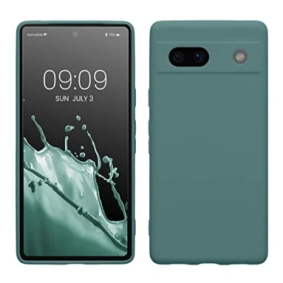 Abbildung von kwmobile Handyhülle kompatibel mit Google Pixel 7a Hülle Handy Case aus weichem Silikon in Arctic Night