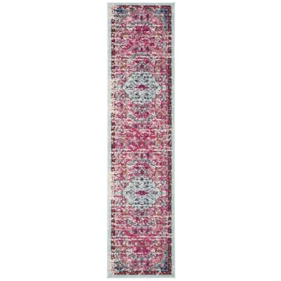 Abbildung von Safavieh Zeitgenössische Teppich für Wohnzimmer, Esszimmer, Schlafzimmer, Courtyard Collection, Kurzer Flor, Grau und Marine, 160 x 231 cm