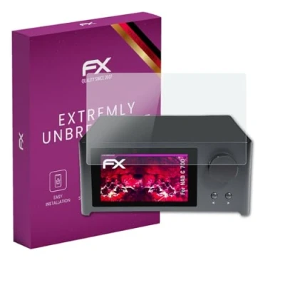 Abbildung von atFoliX Glasfolie kompatibel mit NAD C 700 Panzerfolie, 9H Hybrid Glass FX Schutzpanzer Folie