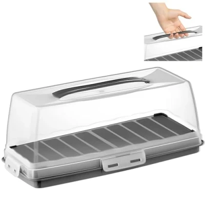 Abbildung von uandu home Kuchentransportbox Tortentransportbox mit Haube und Griff, Kuchenbehälter, Tortenbehälter, (Tortentransportbox BPA Frei Tortenbehälter), Dishwasher Safe