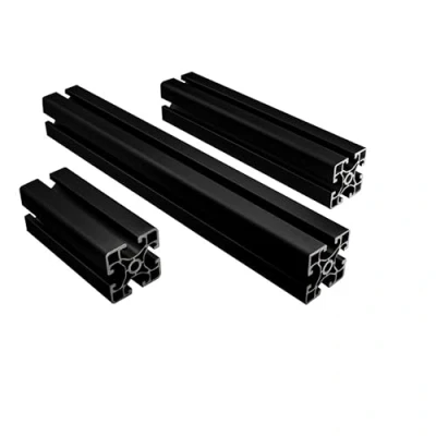 Abbildung von ALU Profil Aluprofil 40x40mm light Nut 8 Aluminium Systemprofil Typ I schwarz 900mm