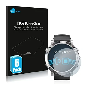 Abbildung von Savvies 6 Stück Schutzfolie für Suunto Core Brushed Steel Displayschutz Folie Ultra Transparent