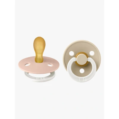 Abbildung von BIBS Colour Schnuller 2er Pack Latex Größe 2 Symmetrisch, Blush Glow/Vanilla Glow
