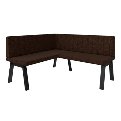 Abbildung von Eckbank Akiko Metal A Eckbankgruppe für Ihrem Esszimmer, Küche modern, Sitzecke, Essecke. Perfekt Küche, Büro und Rezeption. Solide Starke Verarbeitung. (142x168 Links Inari28)