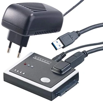 Abbildung von Xystec Festplatten Auslesen: USB 3.0 Adapter mit Klon Funktion, für HDD &amp; SSD SATA (Festplatten Kopieren, Speicherplatten Auslesen, Festplattengehäuse)