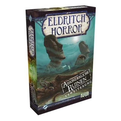 Abbildung von Fantasy Flight Games, Eldritch Horror Absonderliche Ruinen, Erweiterung, Expertenspiel, Strategiespiel, 1 8 Spieler, Ab 14+ Jahren, 120+ Minuten, Deutsch, Mehrfarbig, Bunt