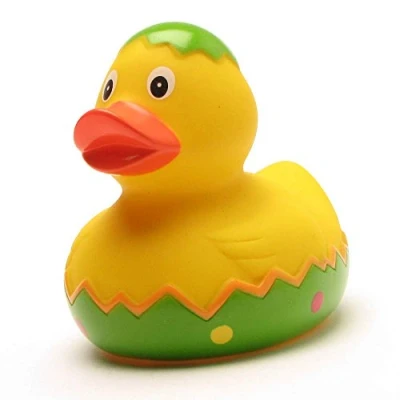 Abbildung von Duckshop I Badeente Osterei grün Quietscheente L: 8 cm inkl. Badeenten Schlüsselanhänger im Set
