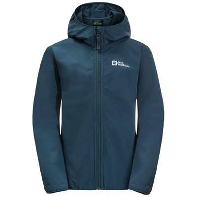 Abbildung von Jack Wolfskin Solyd K Softshelljacke für Kinder, Größe: 116, Dark sea