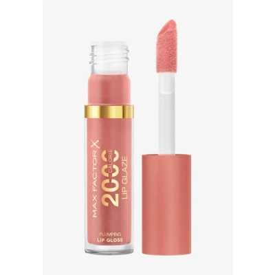 Abbildung von Max Factor 2000 Calorie Lip Glaze, farbiges Hochglanz Lipgloss mit Volumen Effekt, Nährstoffkomplex Hyaluron und Squalan, vegan, Fb. 075 Pink Fizz, 4.4ml