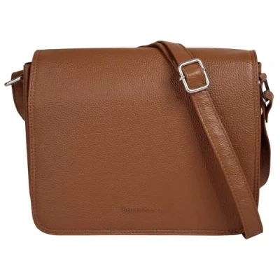 Abbildung von bruno banani Umhängetasche echt Leder Damen Kuriertasche, stilvolle Umhängetasche, verstellbarer Schultergurt, leichtes Material 022131