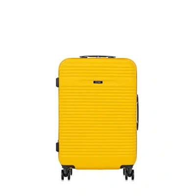 Abbildung von OCHNIK Mittlerer Koffer Hartschalenkoffer Material: ABS Farbe: gelb Größe: M Abmessungen: 66 x 45 26 cm Fassungsvermögen: 65 Liter 4 Räder Hohe Qualität
