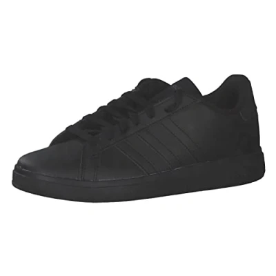 Abbildung von adidas Grand Court Lifestyle Tennis Lace Up Shoes Tennisschuhe, Carbon Black/Carbon Black/Grey SIX, 36 EU