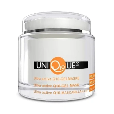 Abbildung von Uniq10ue Gelmaske mit Q10 + Panthenol auf Bio Aloe Vera Basis, vegane Feuchtigkeits und Beruhigungsmaske für Gesicht, Hals Dekolleté, made in Germany, 200ml