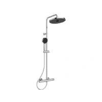 Abbildung von Ideal Standard Ceratherm T25+ Duschsystem Ø260mm Kopfbrause Ø100mm Multifunktions Handbrause inklusive Armaturen &amp; Rosetten