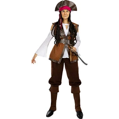 Abbildung von Metamorph Piraten Kostüm Verfluchte Karibik Piratin für Frauen, Captain Jacky macht sich bereit zum Entern