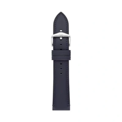 Abbildung von Fossil Uhrenband für Herren 22 mm LiteHide Leder blau, S221510