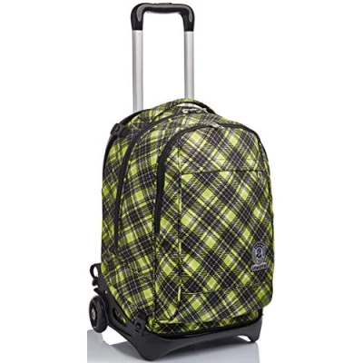 Abbildung von Invicta TROLLEY, Rucksack mit Trolleyfunktion, 3 in 1, Schulranzen Rollen, Abnehmbarer Rucksack, ab 1. Klasse, für Schule, Gymnasium, Reisen&amp;Freizeit, Mädchen&amp;Jungen, gelb, NEW TECH TARTAN