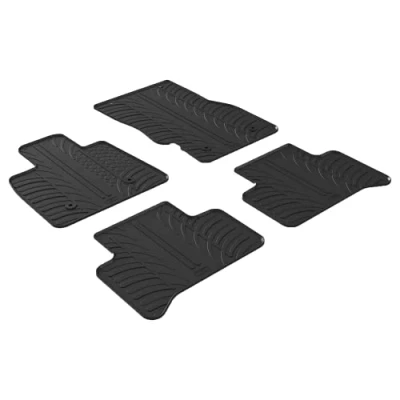 Abbildung von Gledring 0568 Fußmattensatz Gummi vorne und hinten 4 schwarz 750mm 550mm ALFA ROMEO: Stelvio