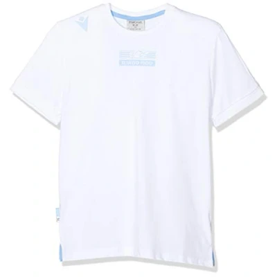 Abbildung von Macron Jungen SSL Merch Bj Bia Jr Offizielles T Shirt aus Polycotton Junior Mm Ss Lazio 2019/2020, weiß, XXS