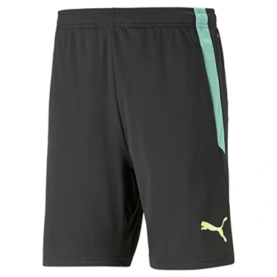 Abbildung von Puma Teamliga Training Shorts OPEN Pockets kurze Sporthose, Herren, Größe: Small, Black/fast yellow