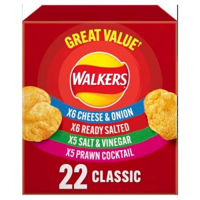 Abbildung von Walkers Classic Variety Multipack Crisps Box, 22 x 25 g
