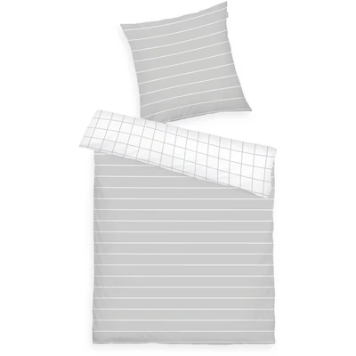 Abbildung von TOM TAILOR HOME Bettwäsche &quot;CHECK AND STRIPES in Gr. 135x200cm oder 155x220cm&quot;, new bedroom, gewebtes Label
