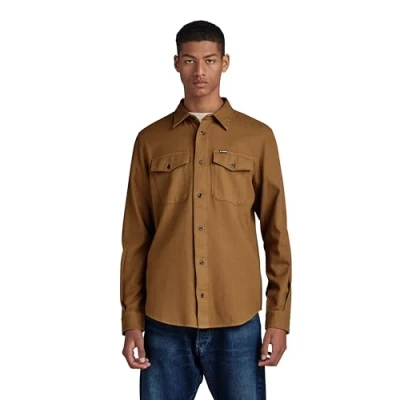 Abbildung von G Star Marine SLIM Shirt Hemd, Herren, Größe: XL, Tobacco