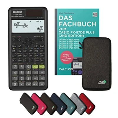 Abbildung von CALCUSO Standardpaket Dunkelgrau mit Taschenrechner Casio FX 87DE Plus 2