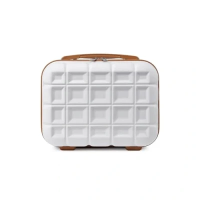 Abbildung von Kono Kosmetikkoffer Reisekoffer Handgepäck Klein ABS Hartschale Gepäck Beautycase Kosmetiktasche Kulturbeutel Damen Herren 31x25x17cm (Weiß)